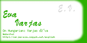 eva varjas business card